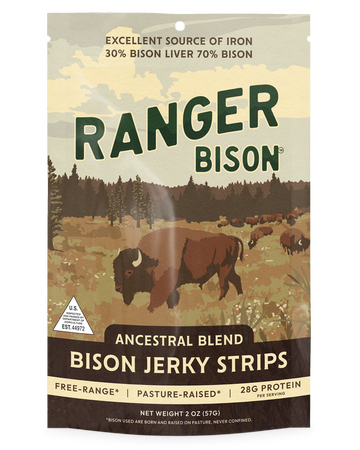 Ancestral Blend Bison Jerky Strips - Single Pack