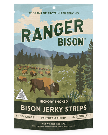 Hickory Smoked Bison Jerky Strips - Single Pack
