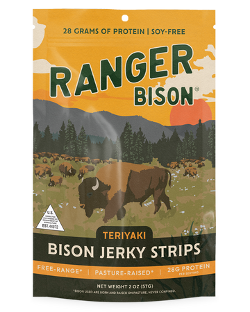 Teriyaki Bison Jerky Strips - Single Pack