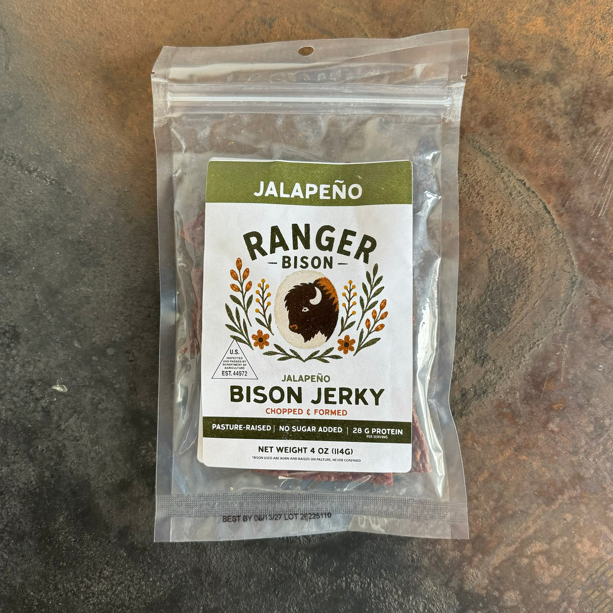 Jalapeño Bison Jerky Strips (4 oz)
