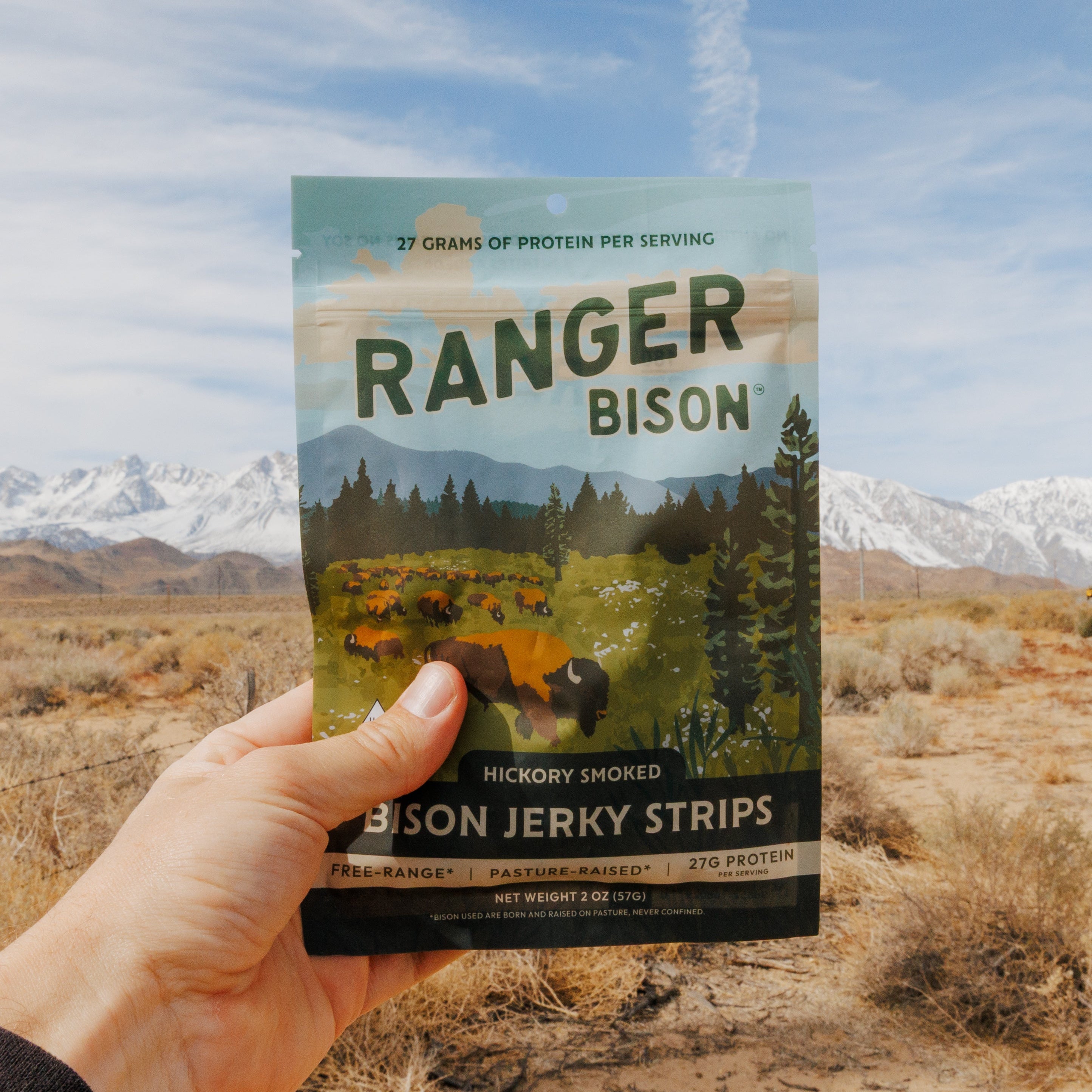 Hickory Smoked Bison Jerky Strips