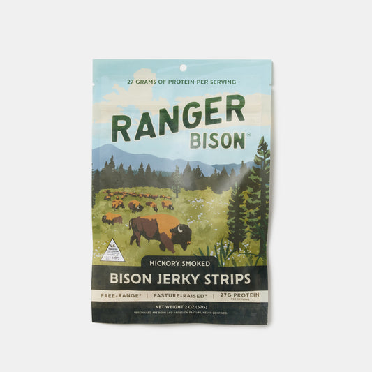 Hickory Smoked Bison Jerky Strips (2 oz)