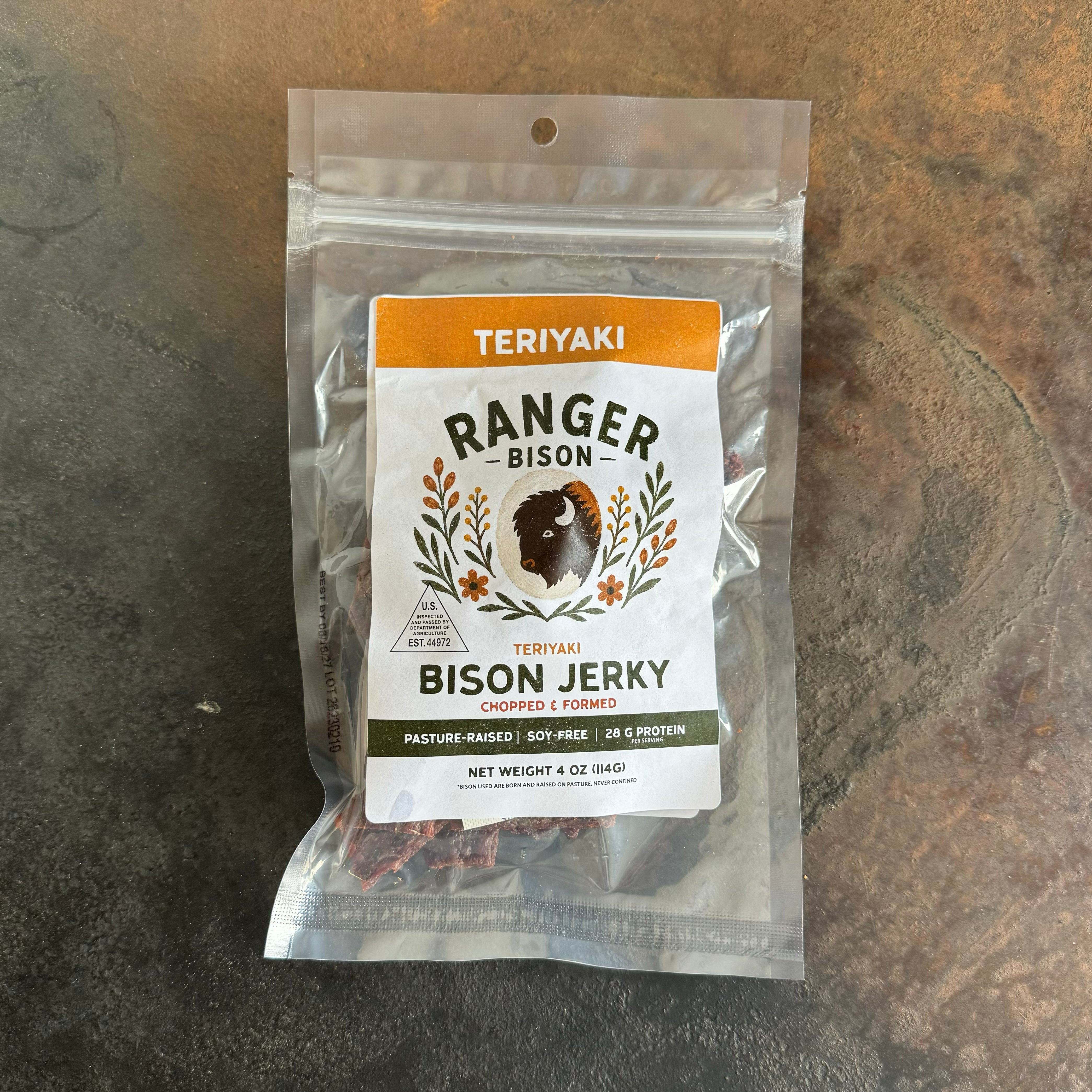 Teriyaki Bison Jerky Strips (4 oz)
